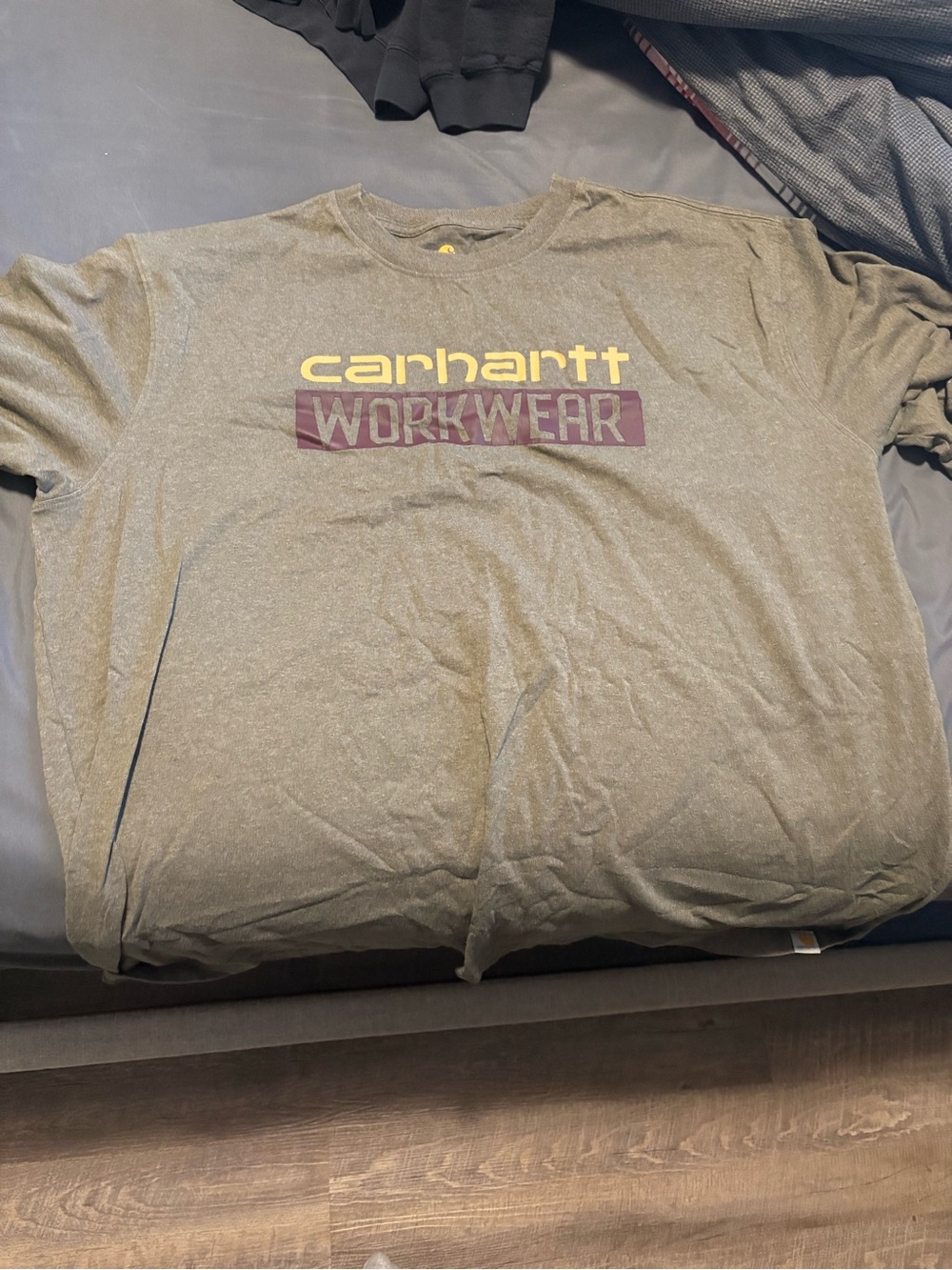 Carhartt Men's Workwear Logo Long Sleeve Olive Green